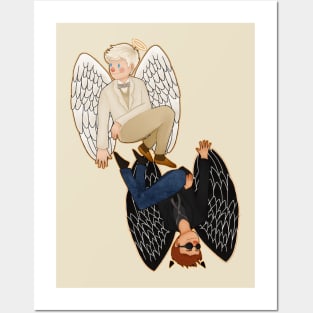 Good omens Crowley Aziraphale Posters and Art